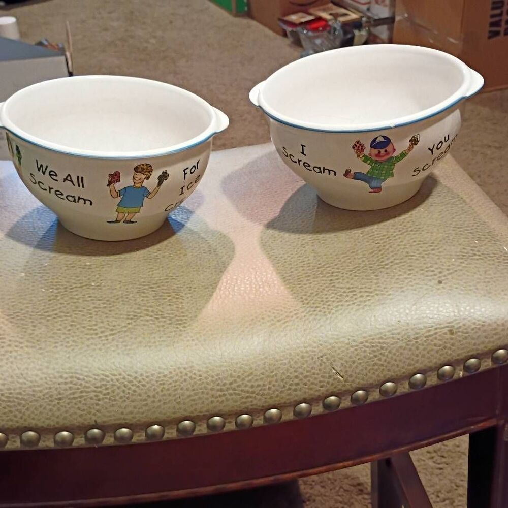 I Scream for Ice cream Ice cream Bowls from Nantucket China